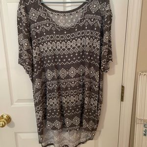 Grey patterned blouse